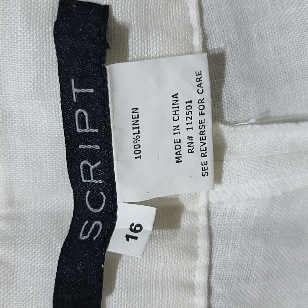 Script 100% linen capris - Picture 6 of 7